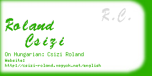 roland csizi business card